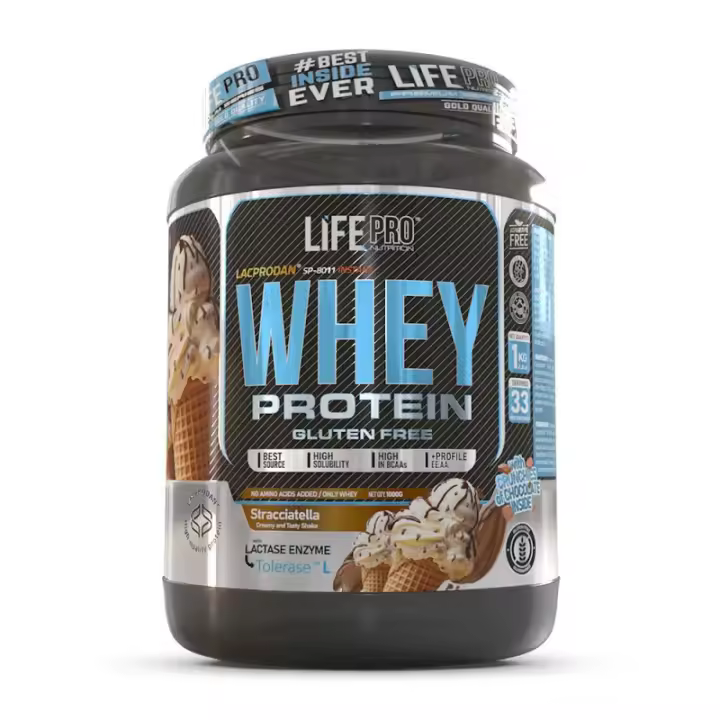 Life Pro Whey 1kg - Proteína de Suero de Leche con BCAAs y EAA | Alta Calidad, Fácil Digestión y Sabores Deliciosos, Sin gluten - 1