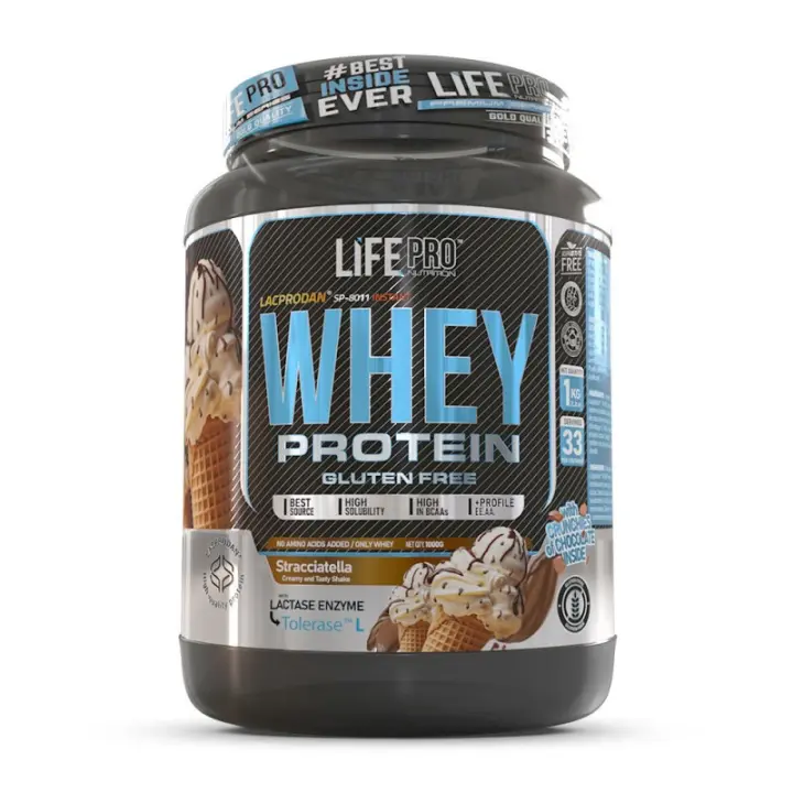 Life Pro Whey 1kg - Proteína de Suero de Leche con BCAAs y EAA | Alta Calidad, Fácil Digestión y Sabores Deliciosos, Sin gluten - 1