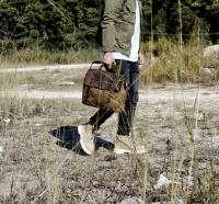 Bolso De Hombro Para Hombre Vintage De Lona Y Cuero Bolso Cruzado Casual Bolsas De Motocicleta Universal Impermeable Tamaño 36x27x12.5 - details 13