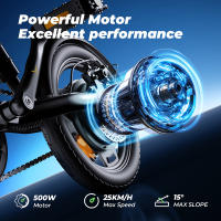 Bicicleta eléctrica MTB EB1 500w, bicicleta de montaña eléctrica 14" bicicleta eléctrica para adultos 25km/h, batería 36V 7.8Ah, modo ASSIST autonomía 30-40km - details 7