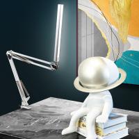 Lámpara De Escritorio LED Plegable Con Brazo Largo Y Ajuste De 3 Colores Luz De Mesa Para Dormitorio Sala De Estar Lectura Computadora - details 1