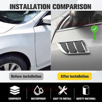 2Pcs Pegatinas De Decoración Para Ventosa Del Parachoques De Coche Universal En Plástico ABS Cubierta Del Bumper Adhesivo Para Coches - details 4
