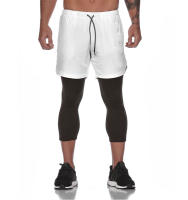 Shorts Deportivos De Malla Para Hombres 2024 Nuevos Pantalones De Fitness Transpirables Secado Rápido De Dos Capas Running Casual De Verano - details 12