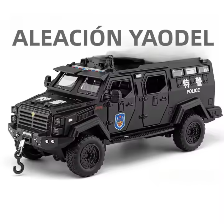 Coche De Juguete a Escala 1:32 De Sabertooth Metal Con Sonido Luz Y 6 Puertas Abiertas Vehículo Armado De Diente De Sabueso Regalo - 1
