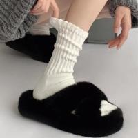 Calcetines De Mujer Ultra-Comodidad Sólidos Diseño De Media Tubería Lujosamente Suaves Moda Diaria Varias Colores - details 2