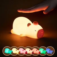 Lámpara Nocturna De Capibara Bonita Recargable Con Alarma Digital Luz De Mesa Para Regalo Forma De Animal Fuente De Luz LED - details 10