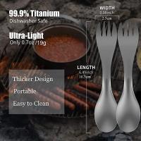 Cuchara De Titanio Ultra-Ligera 2 En 1 Cuchara Y Navaja Para Camping Y Picnics Herramienta De Sobrevivencia EDC Para Viajes Y Senderismo - details 0