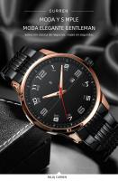 Reloj De Pulsera De Lujo Para Hombre CURREN De Acero Inoxidable Con Movimiento De Cuarzo Manos Luminosas Fecha Automática Estilo Casual - details 0