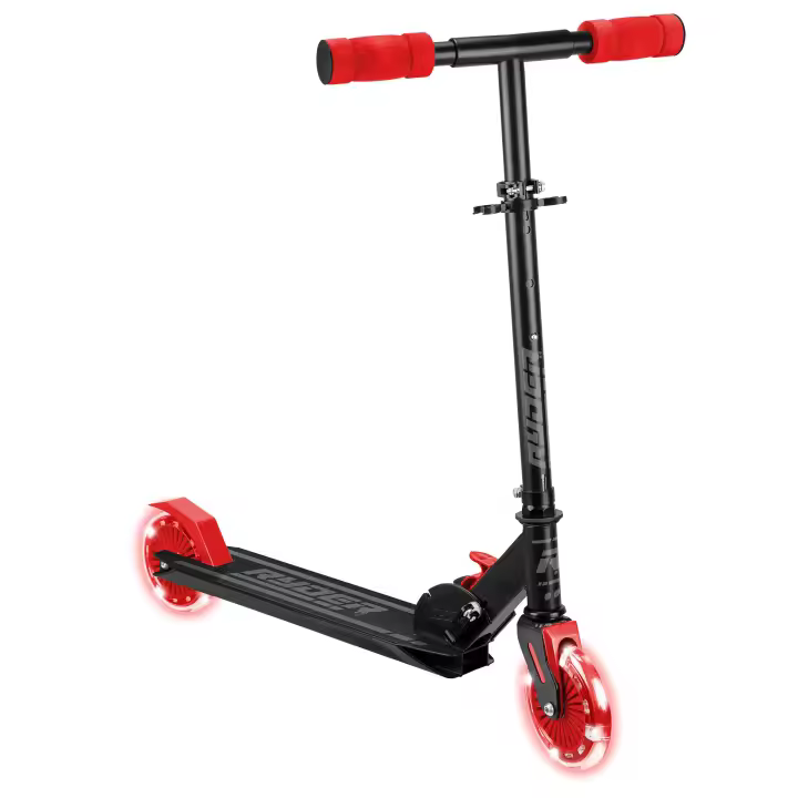 Patinete 2 Ruedas con luz en las ruedas, Ryder Dark Led Light Rojo (3442), Verde (9183) Scooter con ruedas en las luces de diseño. Resistente, ligero y muy divertido. Calidad a buen precio. A partir de 3 años - 1