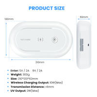 Nueva Caja De Desinfección Con Aromaterapia Y Cargador Inalámbrico UV Multi-función Estéril Para Máscaras Joyas Teléfono - details 8