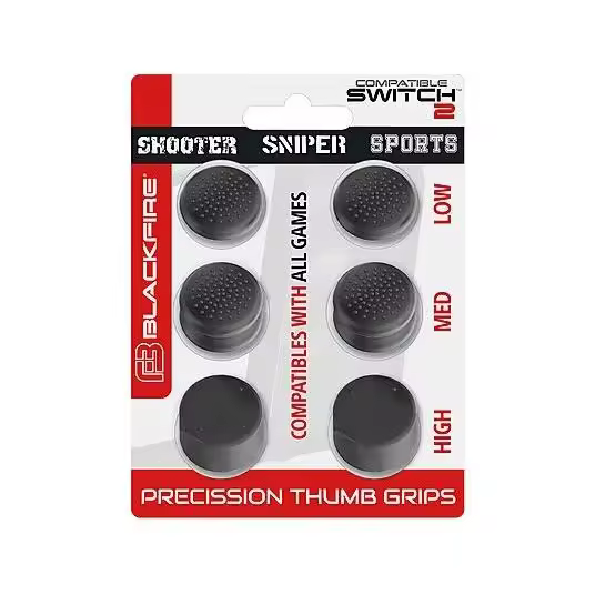 Grips - Ardistel Blackfire Precission Thumb Gris Kit 6in1, Para Joy-Con 2 de Nintendo Switch 2, Negro - 1