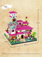 Bloques De Construcción Princesa Magia Castillo 3600PCS Villa Selva Sakura Juguetes De Bloques Diamantes Para Niñas Cumpleaños - details 7