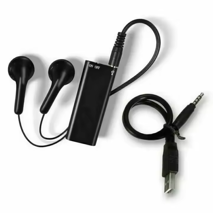 Grabadora De Voz Profesional Miniatura MP3 Portátil Digital Controlada Por La Voz Reducción De Ruido Espía Sin Almacenamiento Externo Con Micrófono Externo - 1