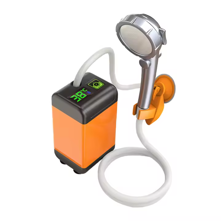 Sistema de Ducha Outdoor 7800mAh - Presión Ajustable, ABS Resistente, Funciona hasta 60 Min, Ideal para Camping y Excursiones - 1