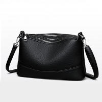 Bolso De Hombro Para Mujer 2024 Gran Capacidad Con Tres Capas De Cremalleras Color Sólido De PU Cuero Bolso Cruzado De Moda - details 14