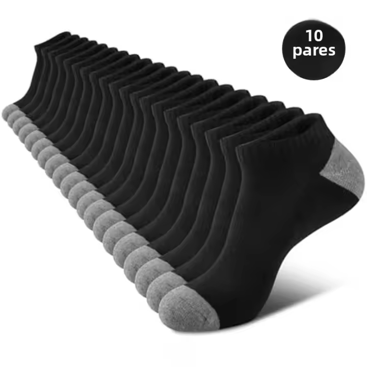 10 pares de calcetines deportivos de alta calidad para hombres para correr para primavera y verano al aire libre Ocio y calcetines cortos transpirables - 1