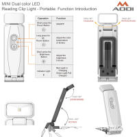 Nueva luz de lectura con clip para libro, luz nocturna con carga USB, lámpara de mesa con clip portátil, protección para los ojos, mini luz LED para libro con tarjeta - details 2