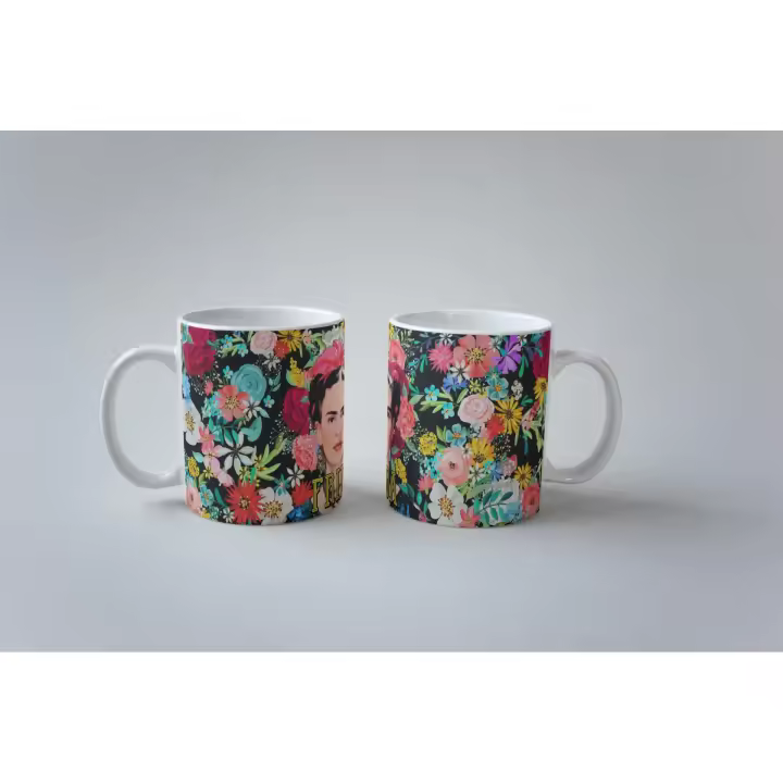 Taza Mug de Cerámica -045 Frid Kahlo - 350 ml - Apta para lavavajillas - 1