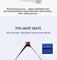 Almohada De Apoyo Lumbar Para Silla De Oficina Y Asiento De Coche Espuma De Memoria Multiusos Cojín De Espalda Removible Y Lavable Para Adultos - details 9