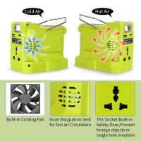 Inversor De Poder Portátil 200W Para Batería De Litio Ryobi 18V DC 18V a AC 120V 220V Con Luz LED De 280lm Estación De Energía - details 5