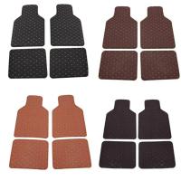 Alfombrillas De Piso Para Coche 4 Piezas Universales En Cuero PU Para Automóviles Camiones SUV Alfombras Delanteras Y Traseras Accesorios De Coche - details 2