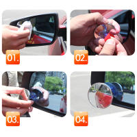 Espejo Auxiliar De Seguridad Para Coche 360 Grados Amplio Ángulo De Visión Ajustable Convexo Con Marco Redondo Para Conducción - details 4