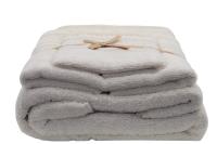 Juego de Toallas de Lujo con Puntilla de Crochet Marfil- 100% Algodón Portugués, 500 g/m² - Set de 3 Toallas Absorbentes y Elegantes para Decorar tu Baño - Marca: Mommata - details 1
