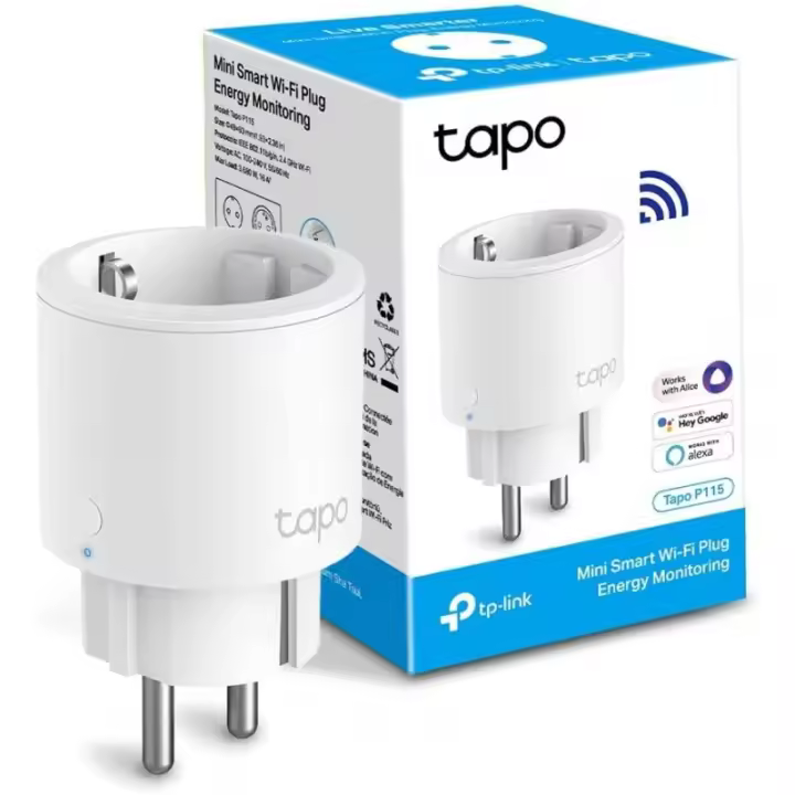 Tp-link tapo p115 mini wi-fi smart socket with power monitor ideal for power strips - 1