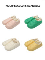 Chinelos De Invierno Para Mujer Con Peluche Adicional Cierre Pull on Material Superior EVA Tacón Medio Tipo De Suela EVA - details 8