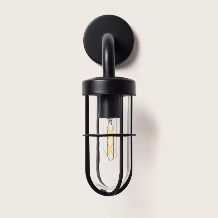 Ledkia Aplique de Pared Exterior Acero Inoxidable Logan Negro - 1