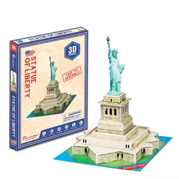 DAM. Puzle 3D estatua de la Libertad 14x16x19 cm. 16x14x19cm. - 1