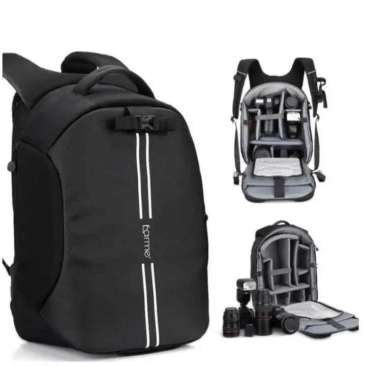 Mochila fotografica Earme Mochila Fotografía Ligera e Impermeable con Soporte para Rípode Mochila para cámara flexible acolchada con separadores con protector antigolpes Para cámaras SLR - 1