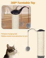 Poste rascador para Gatos de Interior de 22 pies, poste rascador para Gatos de alfombra, poste rascador para Gatos de SIAL, poste rascador para Gatos con Bola de suspensión giratoria y base estable rascadores de Gatos - details 3
