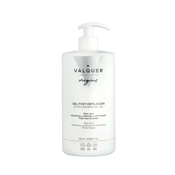 Valquer Laboratorios Gel Postdepilación con Aloe Vera 750 Ml - Hidratación Profunda y Calma la Piel Irritada - 1