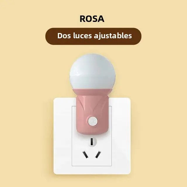 Luz Nocturna LED Portátil De Enchufe Para Dormitorio Y Pasillo 2 Colores Luz De Sueño Para Bebés Ahorradora De Energía - 1