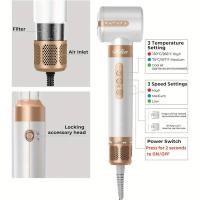 Kit de Estilismo con Aire Caliente, Cepillo de Iones 7 en 1, 1400 Vatios, 110.000 RPM, con Rizador Automático, Difusor y Accesorios para Rizar, Alisar y Peinar - details 7