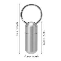 Portátil Llavero De Capsula Mini Botella De Medicamento En Acero Inoxidable Almacenamiento a Prueba De Agua Sellado Para Exteriores - details 7