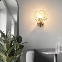 Lámpara De Pared De Vidrio Simple Para Dormitorio Y Sala De Estar Iluminación De Pasillo Interior Decorativa Fijación AC 220V E14 - details 6