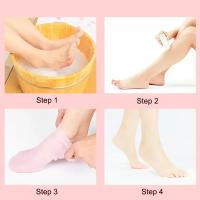 Calcetines De Spa De Silicona Con Gel Hidratante Y Exfoliante Protección Contra La Secedad Y La Piel Muerta Herramientas De Cuidado Del Pie - details 5