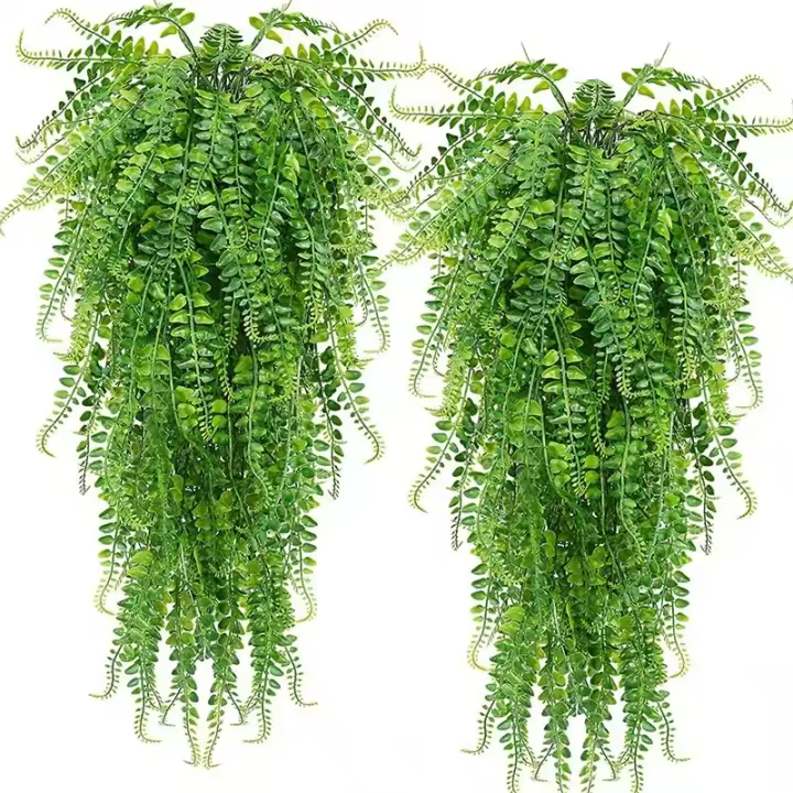 2pcs Hojas De Fernés Persa 90cm Plantas Artificiales Para Decoración De Habitaciones Casas Bodas Y Fiestas Colgantes Para Paredes Balcones - 1