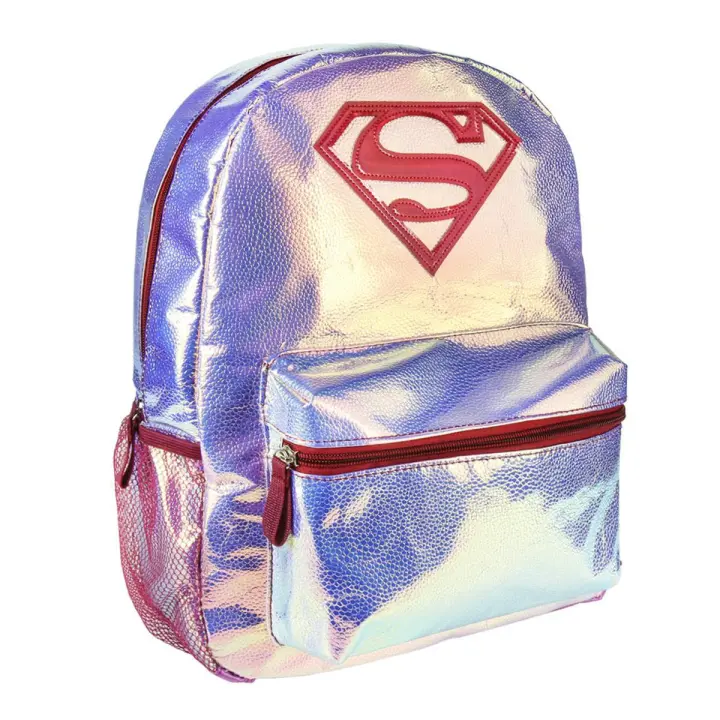 MOCHILA CASUAL MODA IRIDISCENTE SUPERMAN - 1