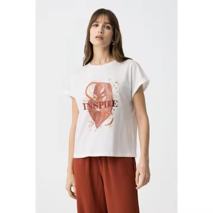 Marcas Mujer Ropa Tiffosi Tiffosi mujer Camisetas y tops  Camiseta manga corta -Tiffosi- Carmo_4 blanca - 1