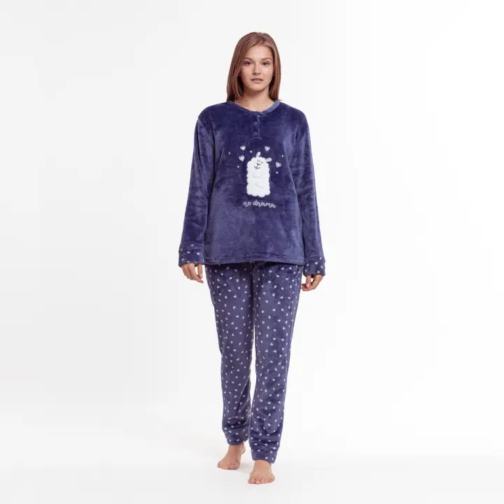 Mini Kitten Pijama Coral Mujer para Invierno - Cómodo y Cálido - 1