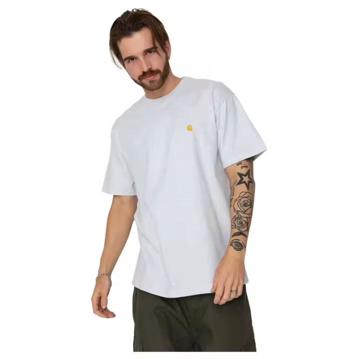 Camiseta de Manga Corta Carhartt WIP Chase para hombre en color blanco - 1