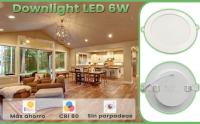 Pack 4 Downlight LED 6W, 560 Lúmenes, 6500K, ALUMAR  Corte 7 cm, Diámetro 9.5 cm, Difusor PS, Controlador integrado, SMD2835, PCB Aluminio, Diseño Delgado, CRI-80, Vida Útil 40,000h - details 0