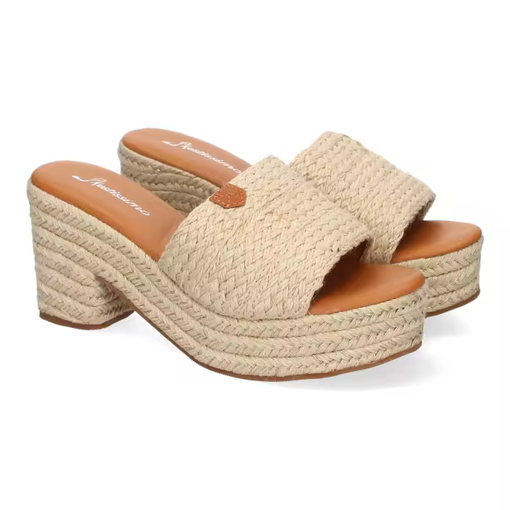 Davinia Shoes Zueco de Mujer, Comodos y Elegantes, Diseño Moderno con Pala Abierta de Yute, Ideales para Primavera-Verano. Shoes&Blues.es F230-15 - 1