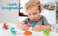 Puzzle De Dinosaurio De Madera Juego Educativo Montessori Para Niños Juguete De Aprendizaje Temprano De 3D Regalo Para Niños De 3-6 Años - details 3