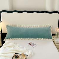 Funda De Almohada De Talla Grande De Poliéster 100% Con Volante De Encaje Para Doble Calidez De Algodón Flannel Para Pareja En Invierno 45x180cm - details 1