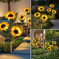 Lámpara Solar LED En Forma De Girasol Iluminación Decorativa Para Jardín Impermeable Luz De Paisaje Para Decoración De Hogar - details 11