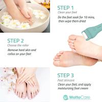 Lima Eléctrica de Pies WottoCare Pedi-Roller – Recargable e Inalámbrica con 3 Rodillos Intercambiables - details 2